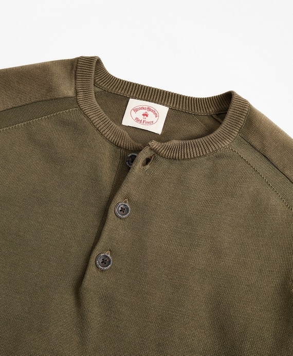 Acid Wash Henley Sweater