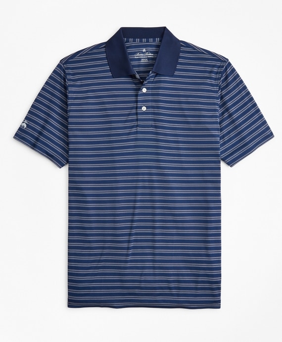 Performance Series Textured Double-Stripe Polo Shirt