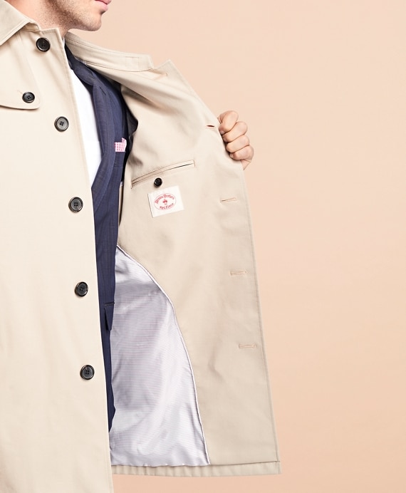 Water-Resistant Single-Breasted Trench Coat