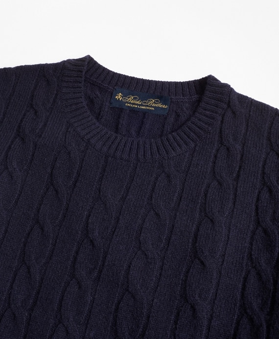 Lambswool Cable Crewneck Sweater