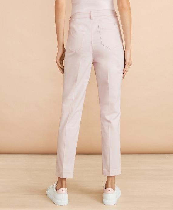Stretch Cotton Sateen Patch Pocket Pants