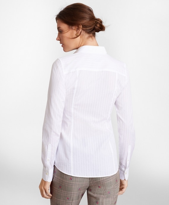 Striped Supima® Cotton Dobby Fitted Shirt