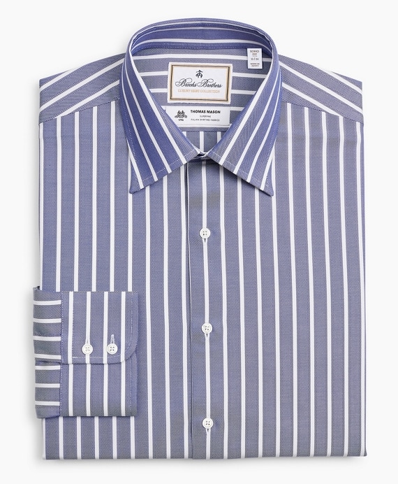 Luxury Collection Soho Extra-Slim-Fit Dress Shirt, Franklin Spread Collar Herringbone Wide Stripe