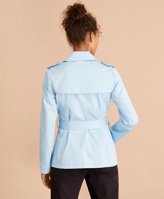 Water-Repellent Cotton Twill Trench Jacket