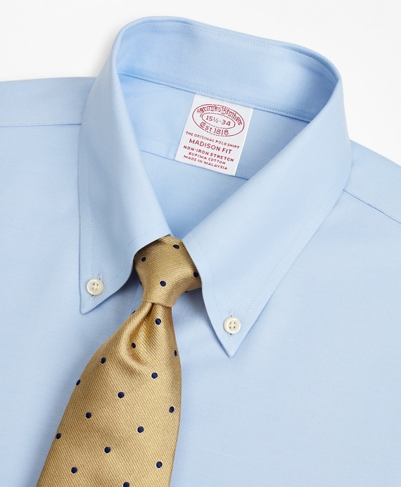 Stretch Madison Classic-Fit Dress Shirt, Non-Iron Twill Button-Down Collar