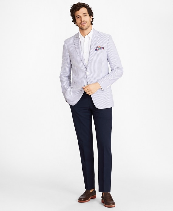 Regent Fit Stripe Seersucker Sport Coat