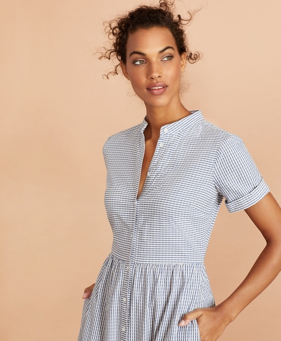 Striped Cotton Dobby Maxi Dress