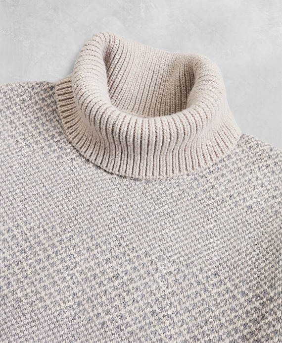 Golden Fleece® Wool-Cashmere Striped Turtleneck Sweater
