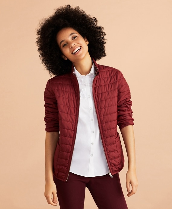 Reversible Floral-Print Puffer Jacket