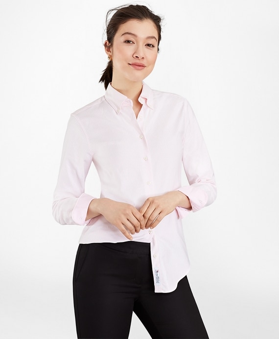 Classic-Fit Supima® Cotton Oxford Stripe Button-Down Shirt
