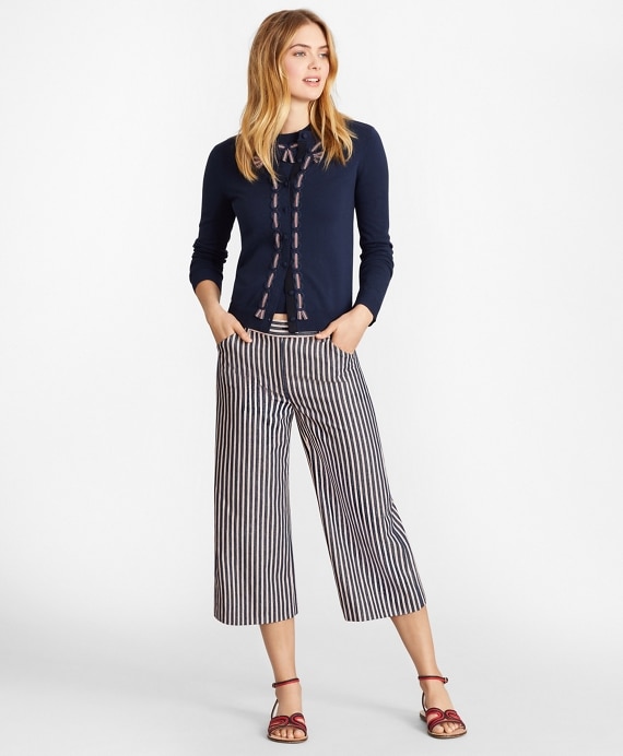 Striped Cotton Dobby Culottes