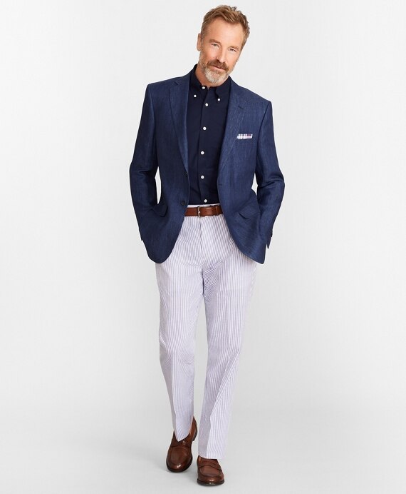 Madison Fit Stripe Seersucker Trousers