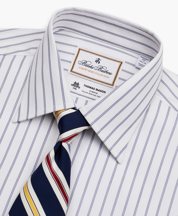 Luxury Collection Regent Fitted Dress Shirt, Franklin Spread Collar Micro-Outline Stripe