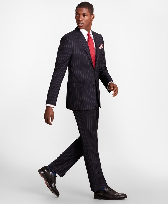 BrooksGate™ Regent-Fit Bead-Stripe Twill Suit Jacket