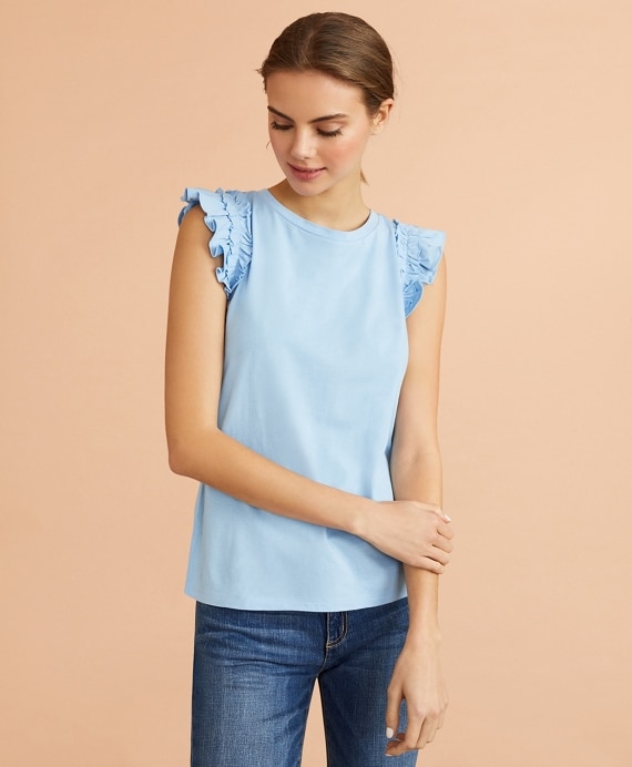 Flounce-Sleeve Top