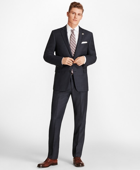 Regent Fit Open Plaid 1818 Suit