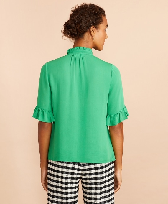 Crepe Ruffled Blouse