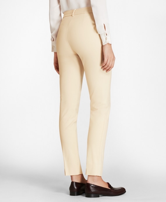 Stretch-Cotton Twill Ankle Pants
