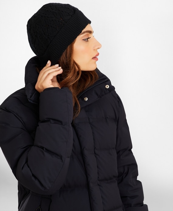 Pointelle Cable-Knit Cashmere Hat