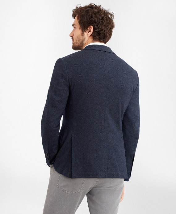 Regent Fit Two-Button Herringbone Knit Sport Coat