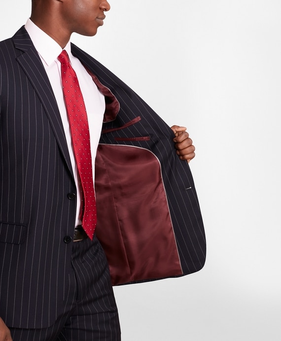 BrooksGate™ Regent-Fit Bead-Stripe Twill Suit Jacket
