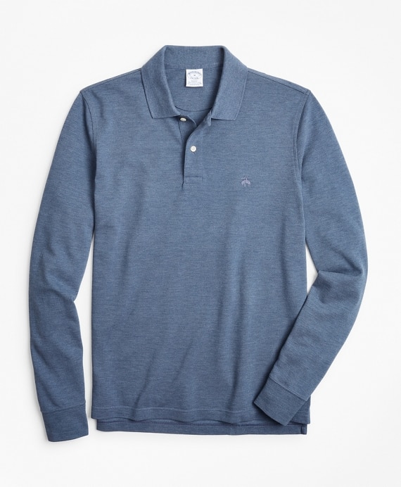 Slim Fit Supima® Long-Sleeve Performance Polo Shirt