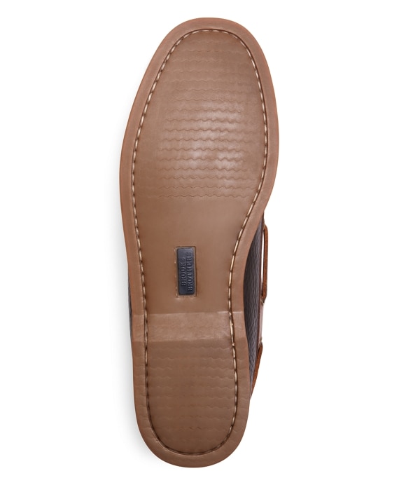 Contrasting Leather Boat Shoes