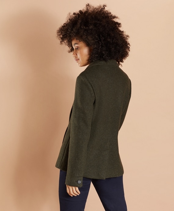 Wool-Blend Double-Knit Jersey Peacoat