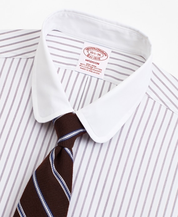 Stretch Madison Classic-Fit Dress Shirt, Dotted-Stripe