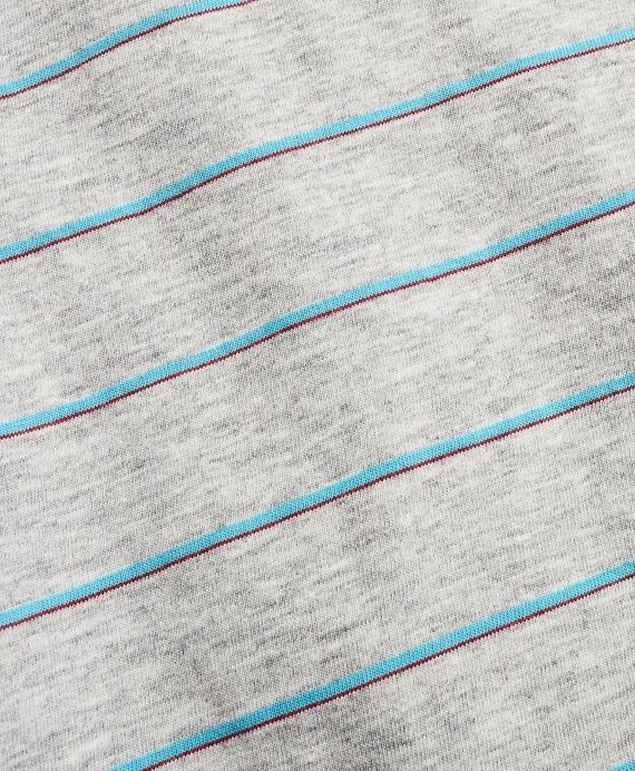 Striped Cotton Jersey Short-Sleeve Henley