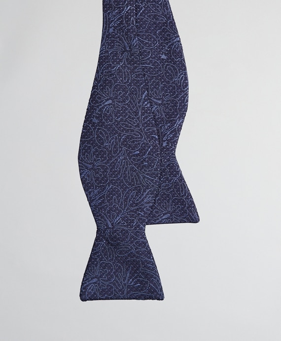 Indigo Tropical Bow Tie