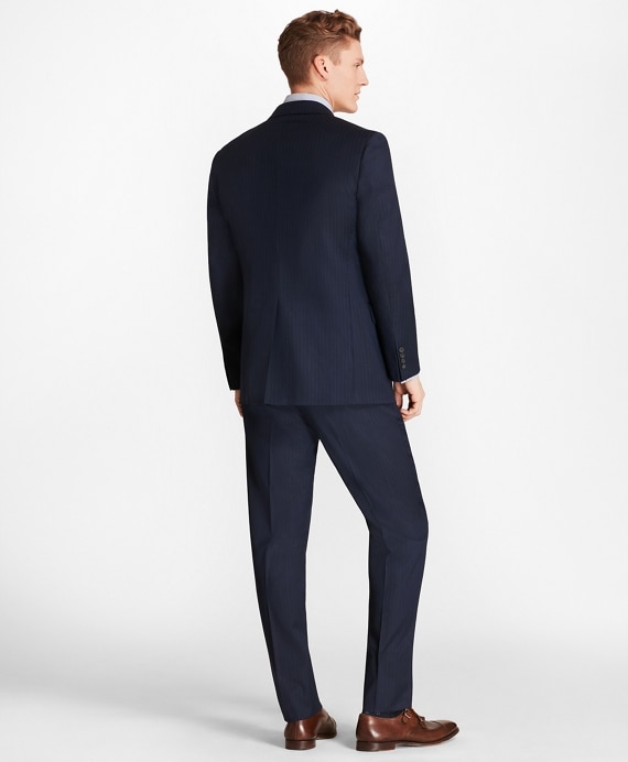 Regent Fit Saxxon™ Wool Bead Stripe 1818 Suit