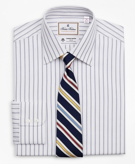 Luxury Collection Madison Classic-Fit Dress Shirt, Franklin Spread Collar Micro-Outline Stripe