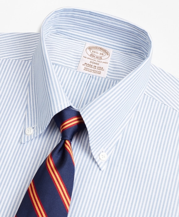 Original Polo® Button-Down Oxford Soho Extra-Slim-Fit Dress Shirt, Bengal Stripe