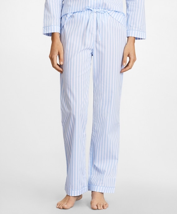 Striped Cotton Poplin Pajama Set
