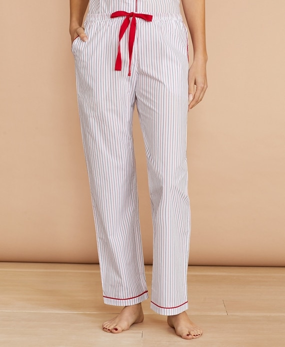 Striped Cotton Poplin Pajamas