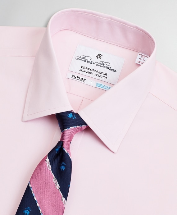 Madison Classic-Fit Dress Shirt, Performance Non-Iron with COOLMAX®, Ainsley Collar Twill