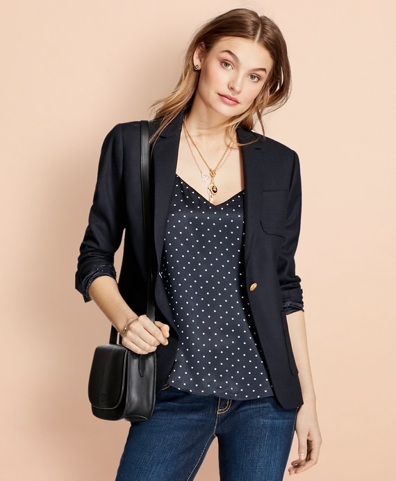 Patch Pocket Stretch Wool Blazer