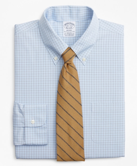 Stretch Regent Fitted Dress Shirt, Non-Iron Check