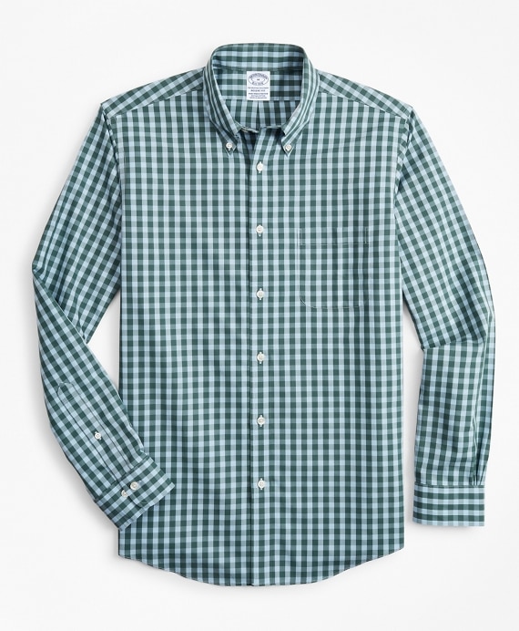 Stretch Regent Fitted Sport Shirt, Non-Iron Gingham