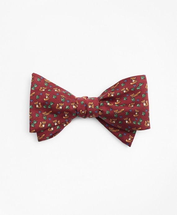 Fox Print Bow Tie