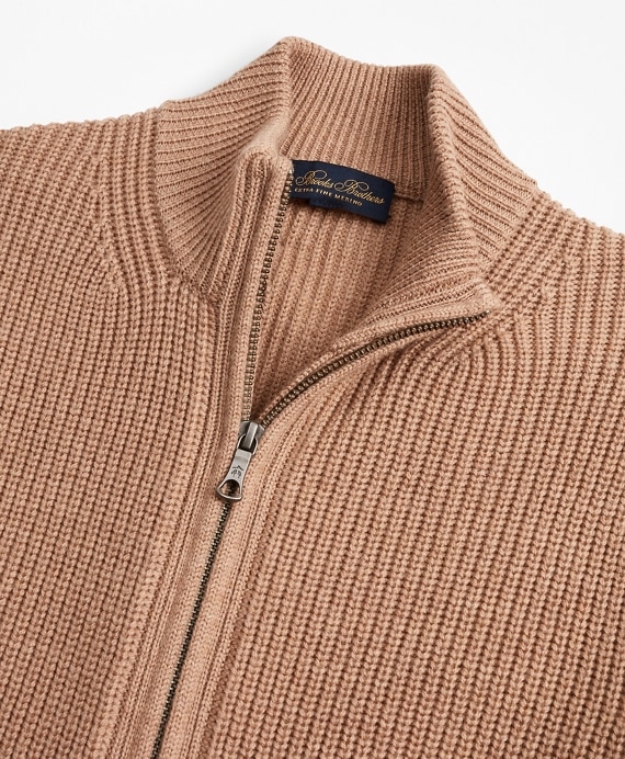 Washable Merino Wool Full-Zip Sweater