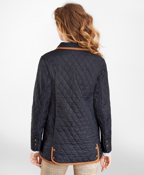 Water-Repellent Quilted Car Coat