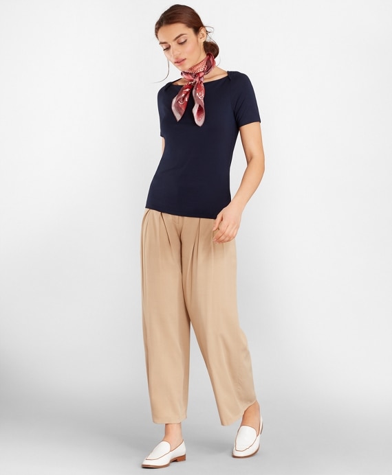 Bateau-Neck Jersey Top