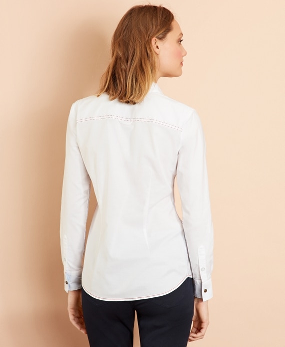 Floral-Embroidered Supima® Cotton Oxford Shirt