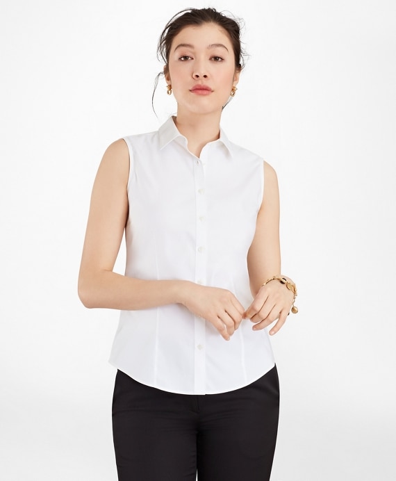 Non-Iron Fitted Sleeveless Dress Shirt