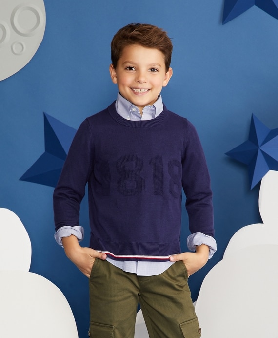 Boys Cotton 1818 Crewneck Sweatshirt