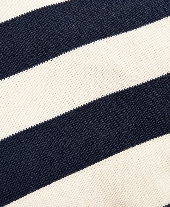 Supima® Cotton Nautical Stripe Shawl Collar Sweater
