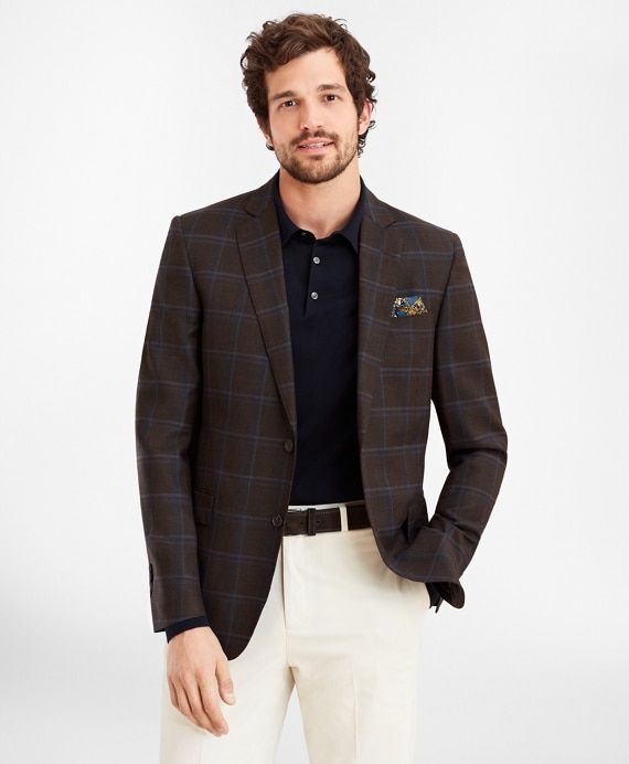 Regent Fit Plaid Sport Coat