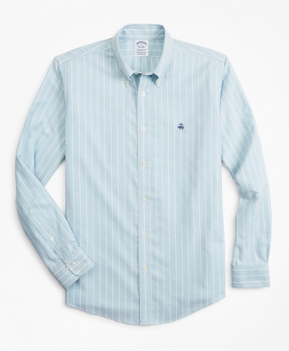 Stretch Regent Fitted Sport Shirt, Non-Iron Stripe